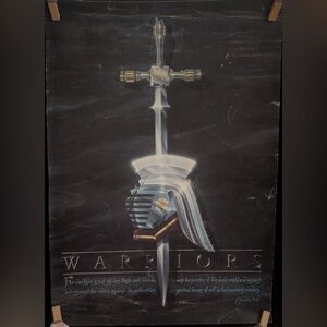 Poster artwork titled "Warriors" by artist Cliff Hawley